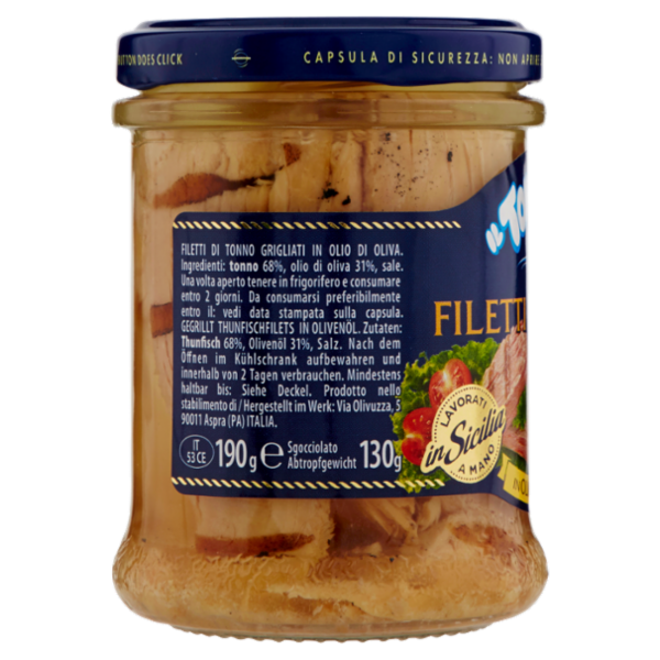 L'Isola d'Oro il Tonnotto Filetti di Tonno Grigliati 190 g