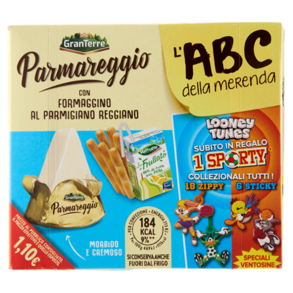 Parmareggio l'ABC della merenda con Formaggino al Parmigiano Reggiano