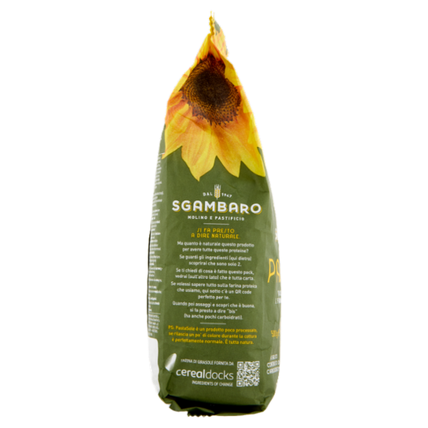 Sgambaro Pastasole Fusilli di Grano Duro e Farina di Semi di Girasole N°47 500 g
