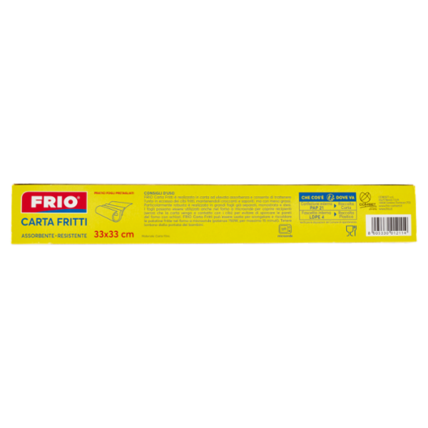 Frio Carta Fritti 20 Fogli 33x33 cm