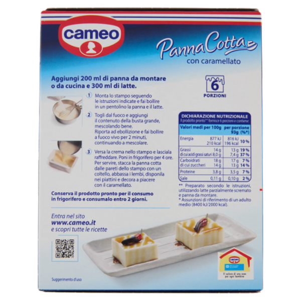 cameo Preparato per Panna Cotta con caramellato 97 g