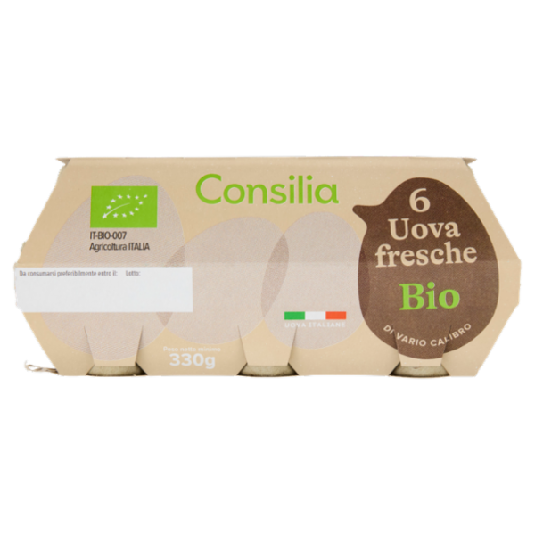 Consilia 6 Uova Fresche di Vario Calibro Biologiche