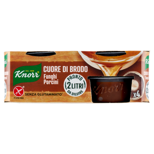 Knorr Cuore di Brodo Funghi Porcini 4 x 28 g