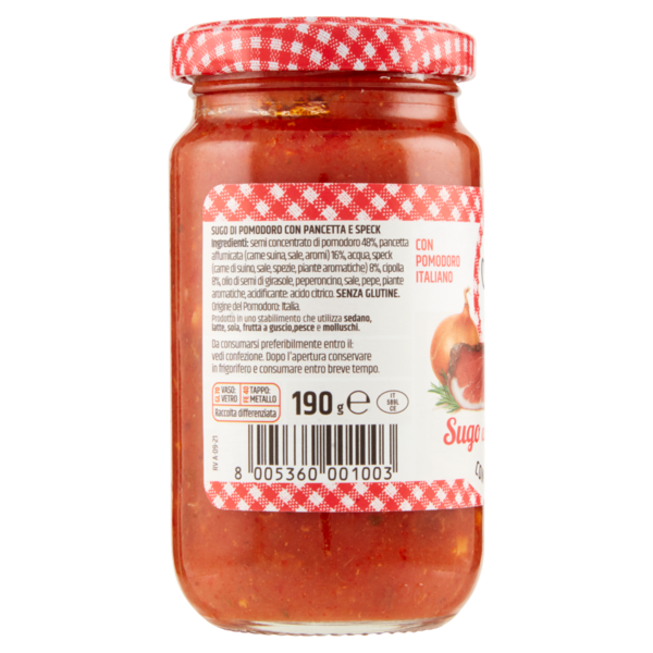 Le Conserve della Nonna Sugo alla montanara con Pancetta e Speck 190 g