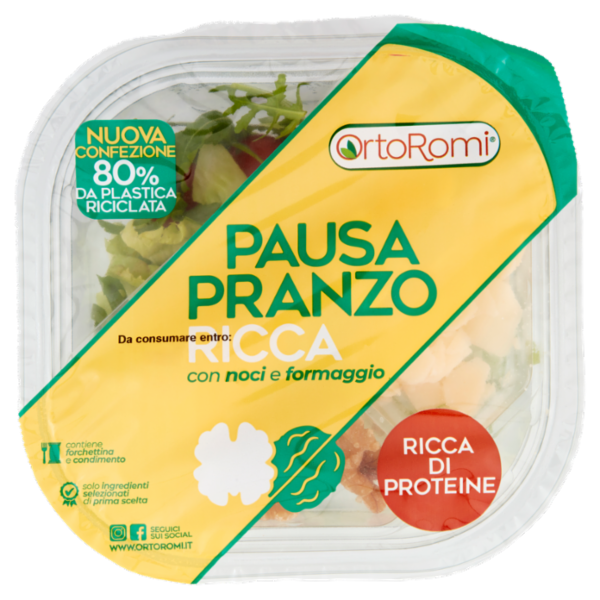 OrtoRomi Pausa Pranzo Ricca con noci e formaggio 145 g