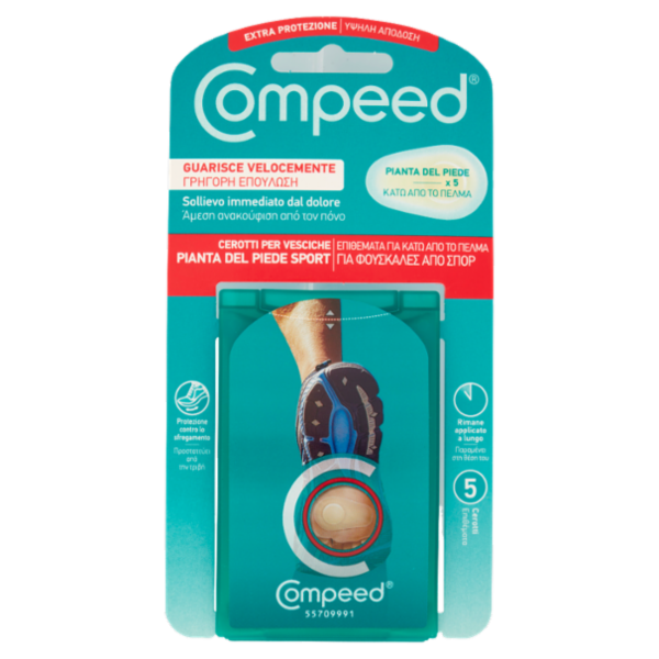 Compeed Cerotti per Vesciche Pianta del Piede Sport 5 pz