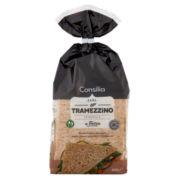 Consilia Pane per Tramezzini Integrale con Olio di Oliva 400 g