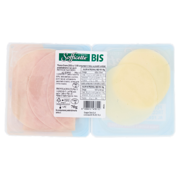 Citterio Sofficette Bis Petto di Tacchino al Forno - Provola Dolce 70 g