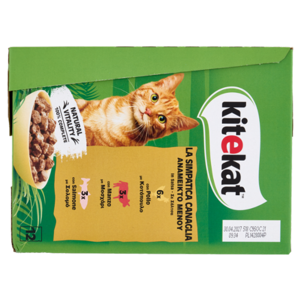 Kitekat Simpatica Canaglia cibo umido gatto 12 x 85 g