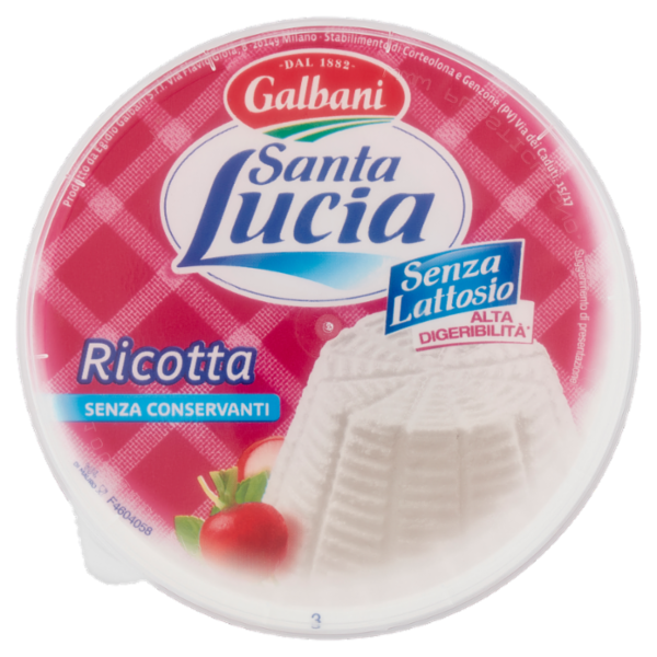 Galbani Santa Lucia Ricotta Senza Lattosio 230 g