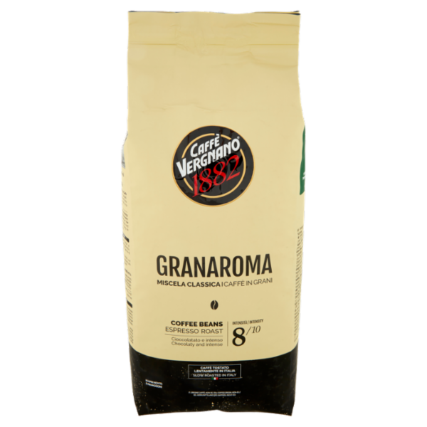 Caffè Vergnano 1882 Granaroma Miscela Classica Caffè in Grani 1000 g