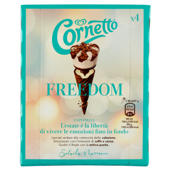 Cornetto Algida Freedom Solaika Marrocco 4 x 57 g