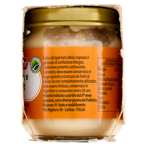 Plasmon Omogeneizzato con fermenti lattici pastorizzati Banana e Yogurt con mela 2 x 120 g