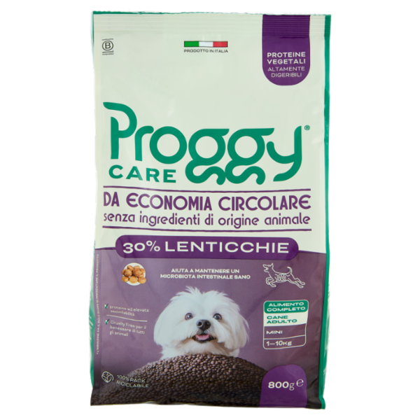 Proggy Care 30% Lenticchie Alimento Completo Cane Adulto Mini 1-10Kg 800 g
