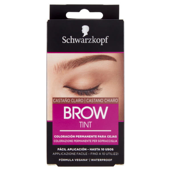Schwarzkopf Brow Tint Castano Chiaro Colorazione Permanente per Sopracciglia