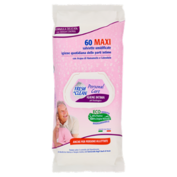 Fresh & Clean Personal Care Igiene Intima Maxi Salviette Umidificate 60 Pz