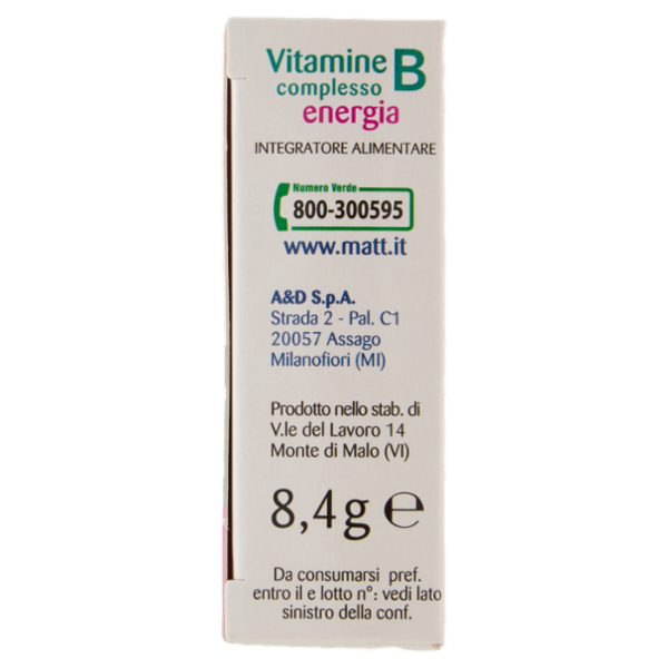 Matt Divisione Pharma Vitamine complesso B energia compresse filmate 24 x 350 mg