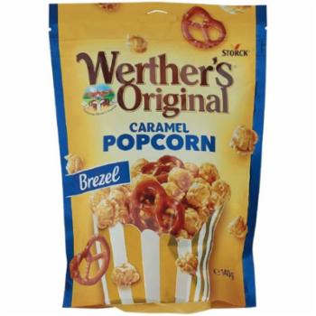 Werther'S Original Popcorn e Brezel Ricoperti con Crema Panna Caramello e Sale 140 g