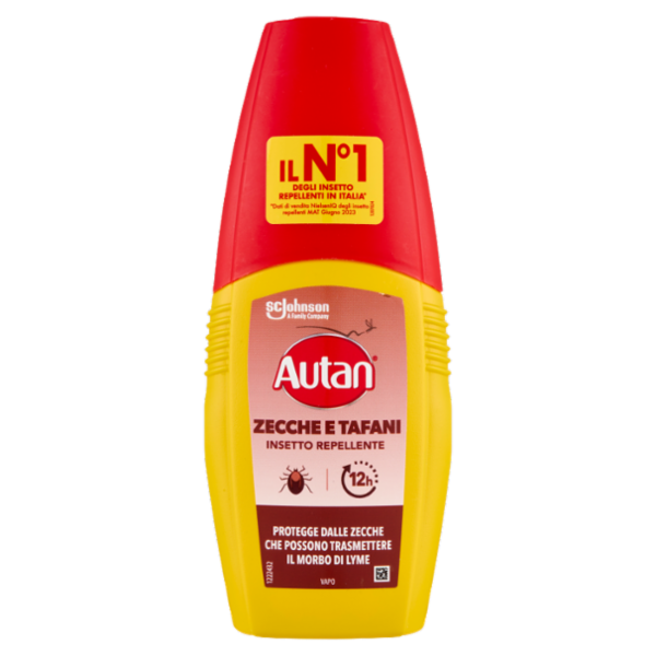 Autan Zecche e Tafani Vapo, Spray Anti zecche e tafani, Insetto Repellente, 1 Flacone da 100 ml