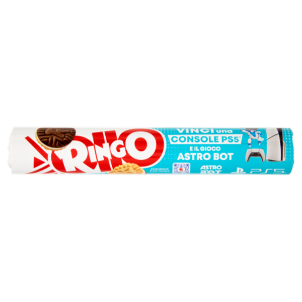 Ringo Vaniglia Biscotti Farciti con Crema Vaniglia Snack Merenda Tubo 165g