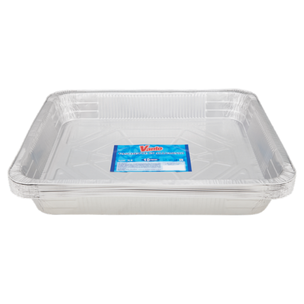 Vanto Contenitore in Alluminio 40x33x5 cm 10 pezzi