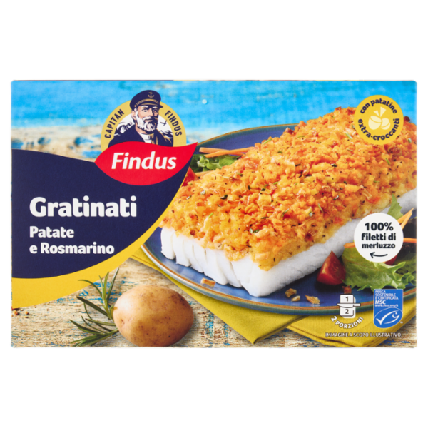 Capitan Findus I Gratinati Merluzzo con Patate e Rosmarino 380 g