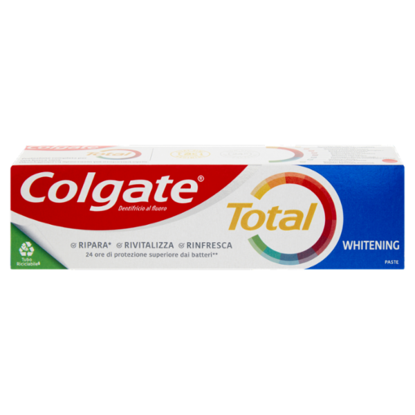 Colgate dentifricio sbiancante Total Whitening 24h protezione attiva 75 ml