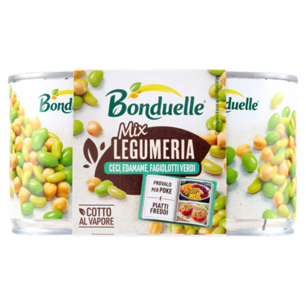 Bonduelle Mix Legumeria Ceci, Edamame, Fagiolotti Verdi 2 x 160 g