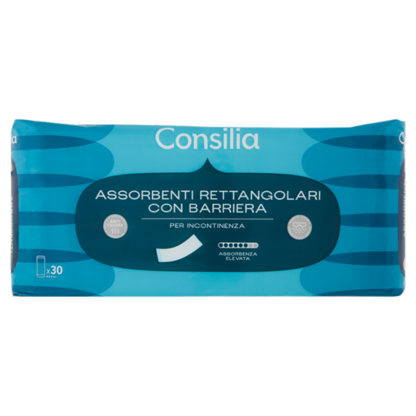 Consilia Assorbenti per Incontinenza Rettangolari con Barriera 30 pezzi