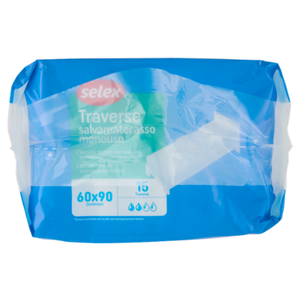 Selex Traverse Salvamaterasso Monouso 60X90 cm 15 pezzi
