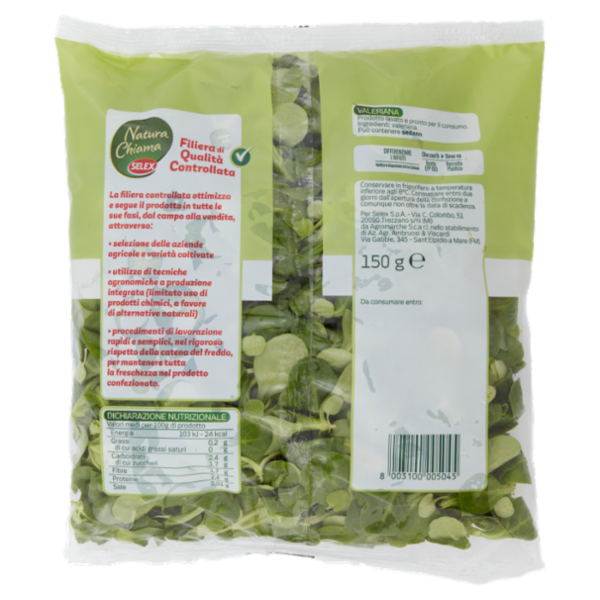 Selex Natura Chiama Valerianella Lavata e Pronta per il Consumo 150 g