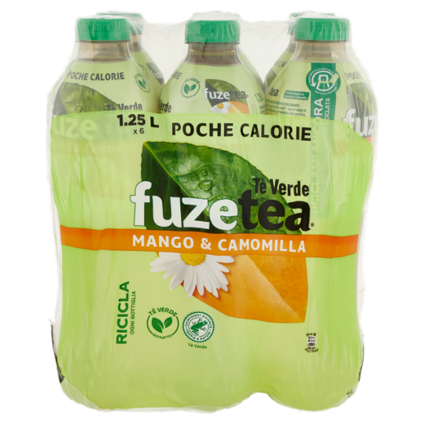 FUZE TEA Tè Verde - Mango & Camomilla PET 6 x 1,25 L