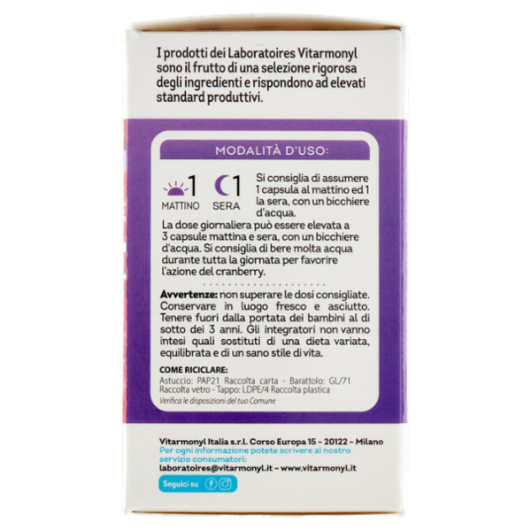 Laboratoires Vitarmonyl Cranberry Benessere delle vie urinarie 60 capsule 20,1 g
