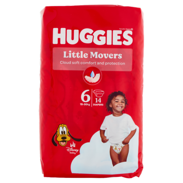 Huggies Little Movers Pannolini 6 15-30 Kg 14 pz