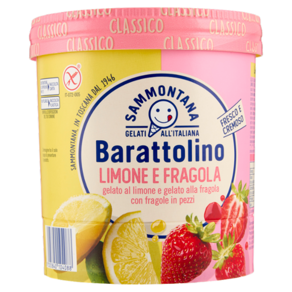 Sammontana Barattolino Classico Limone e Fragola 500 g
