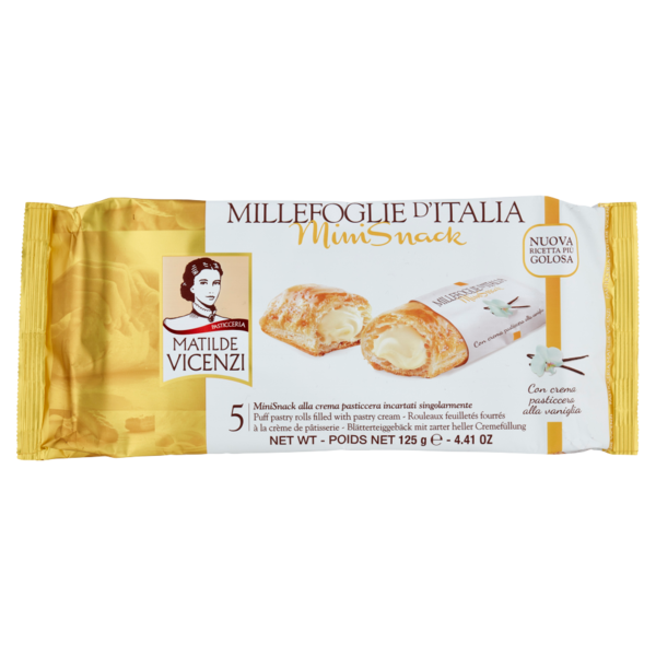 Pasticceria Matilde Vicenzi Millefoglie d'Italia MiniSnack pasticcera 5 x 25 g