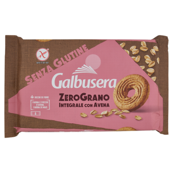 Galbusera ZeroGrano Integrale con Avena Senza Glutine 220 g (6 monoporzioni)