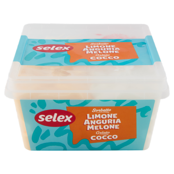 Selex Sorbetto Anguria, Limone, Melone e Gelato Cocco 1 kg