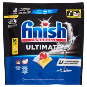 Finish Ultimate Limone Pastiglie Lavastoviglie 16 Lavaggi 206,4 g