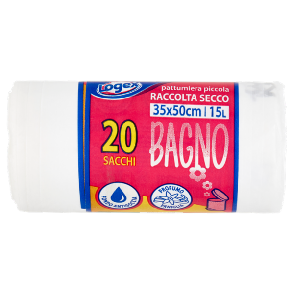 Logex Sacchi Bagno Raccolta Secco 35x50cm 15L 20 pz