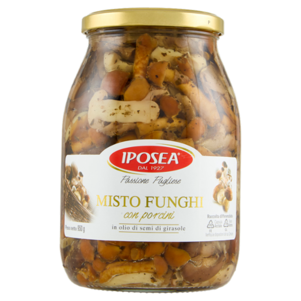 Iposea Misto Funghi con porcini in olio di semi di girasole 950 g