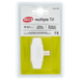 Selex Multipla Tv 1 Spina + 2 Prese Induttive Diametro 9,5 mm Bianco