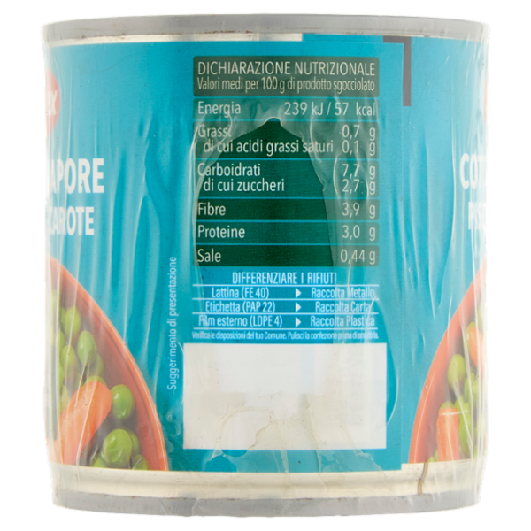 Selex Piselli e Carote al Vapore 3x150 g