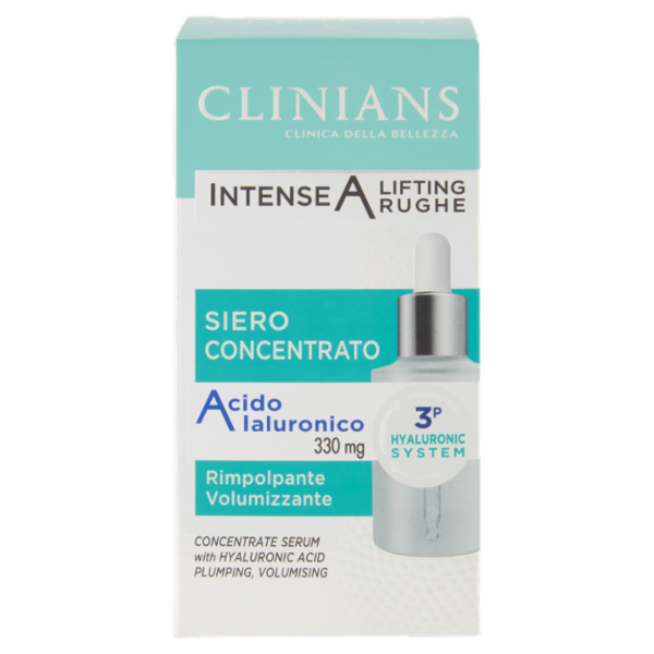 Clinians Intense A Lifting Rughe Siero Concentrato Acido Ialuronico 330 mg 30 mL