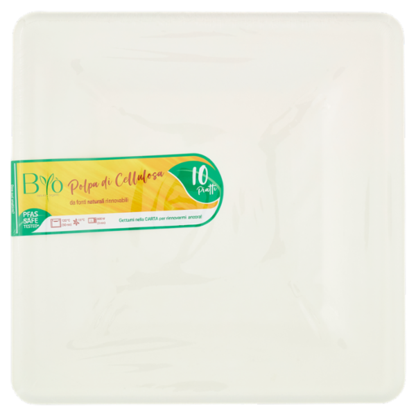 Biò Piatti Polpa di Cellulosa 10 pz