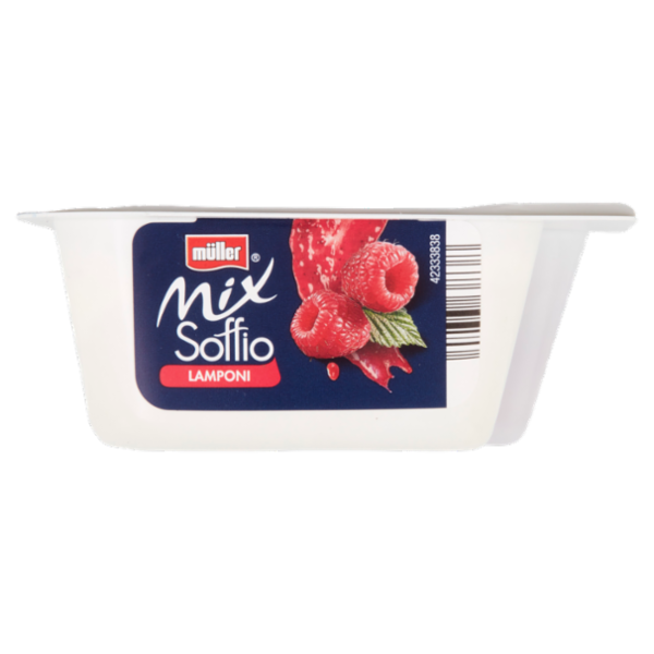 müller Mix Soffio Mousse di Bianco Più Lamponi 120 g