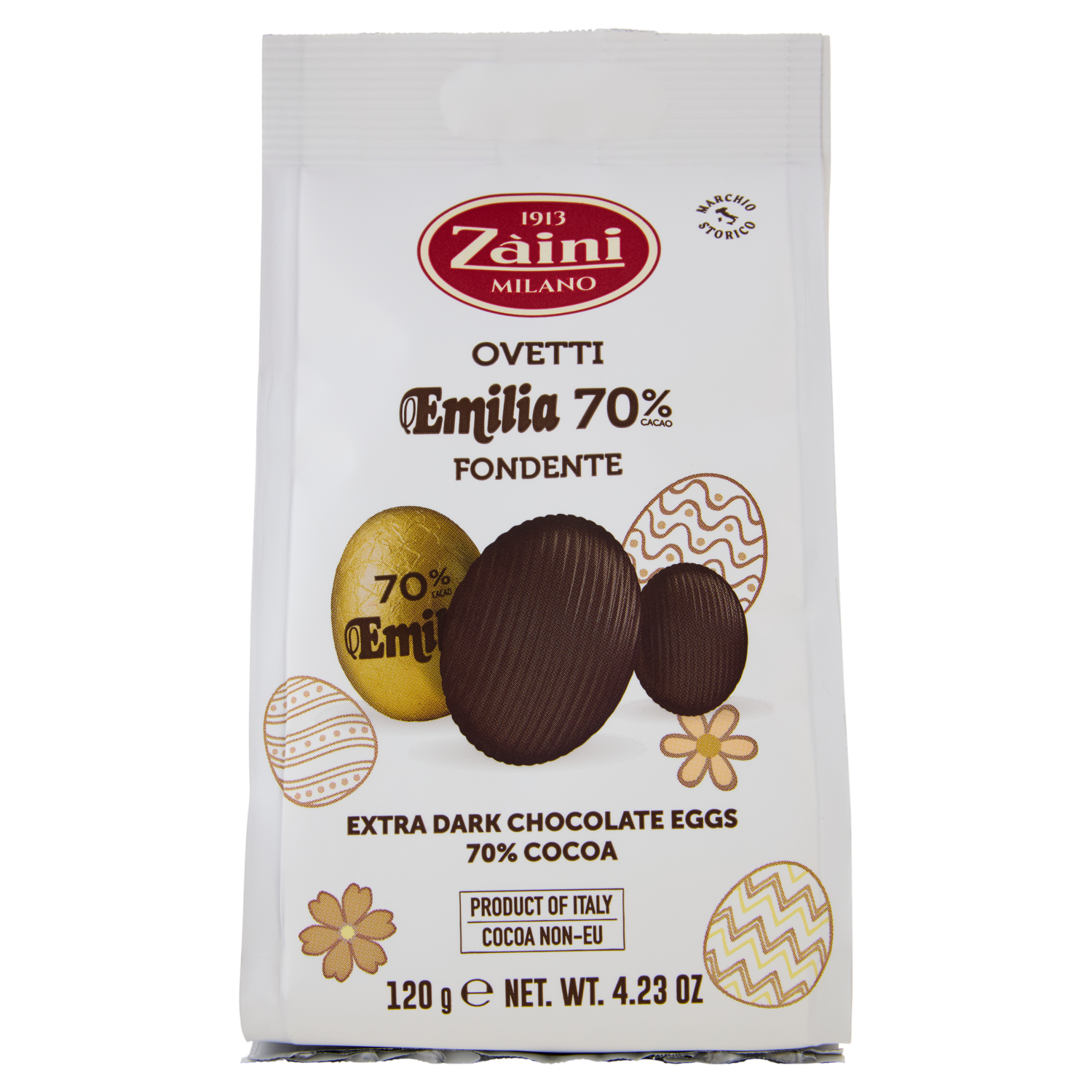 Zàini Emilia Ovetti Fondente 70% Cacao 120 g - Zaini