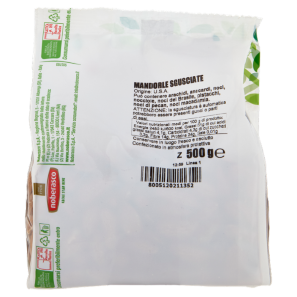 noberasco Frutta Selezionata Mandorle Sgusciate 500 g
