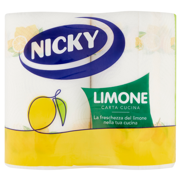 Nicky Carta Cucina Limone Maxi Rotoli 2 pz