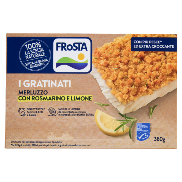 FRoSTA i Gratinati Merluzzo con Rosmarino e Limone 360 g